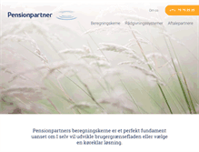 Tablet Screenshot of pensionpartner.dk